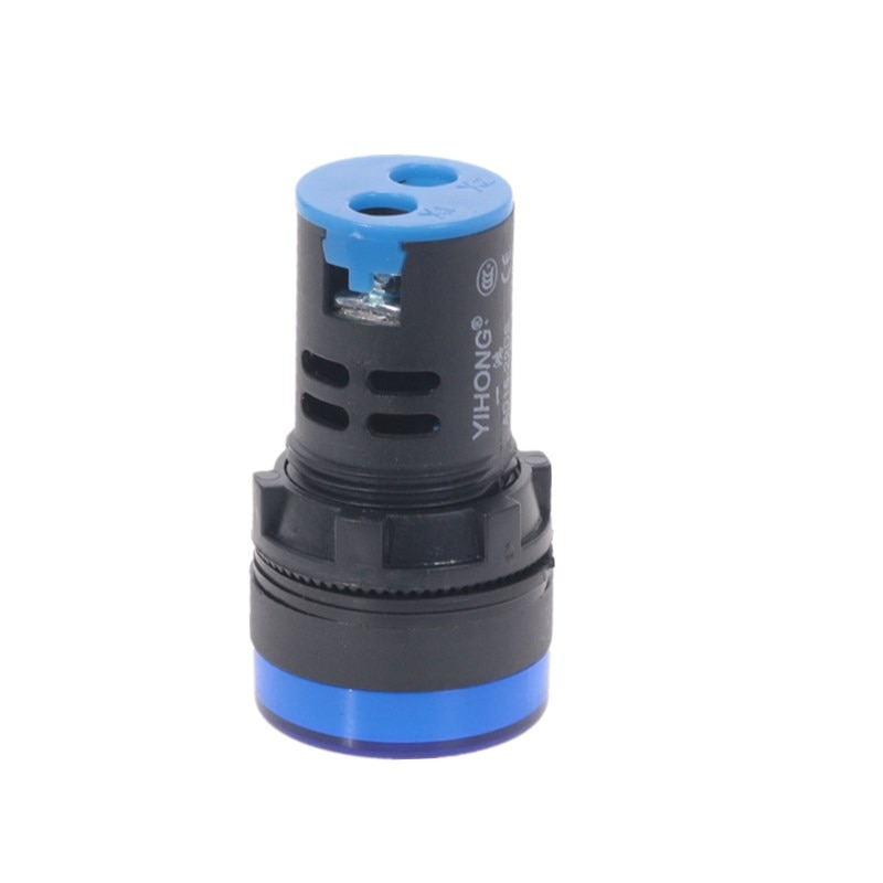 10Pcs Blue Button 22mm Panel Mount LED Power Indicator Pilot Signal Light Lamp AD16-22 12V 24V 110V 220V