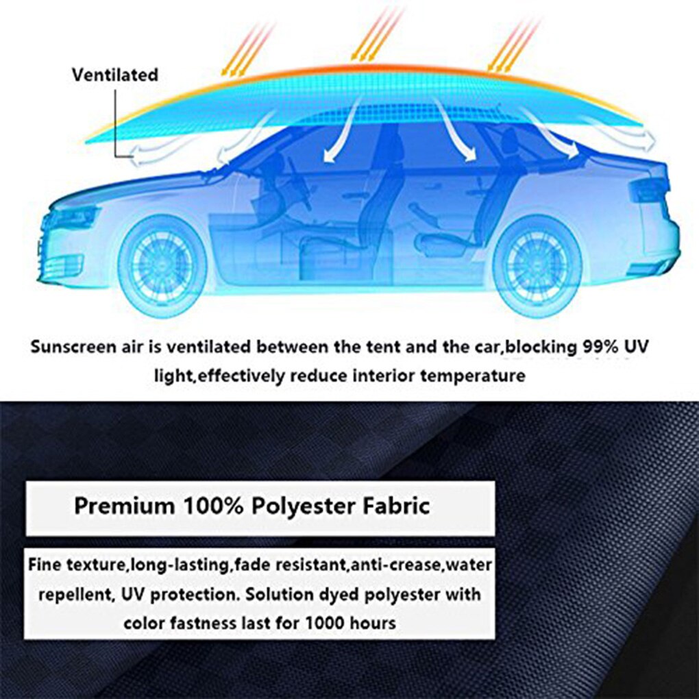 Losowy kolor uniwersalny parasol samochodowy osłona przeciwsłoneczna namiot tkaniny odporny na UV zewnętrzne pokrycie dachowe anty-uv odporne na słońce