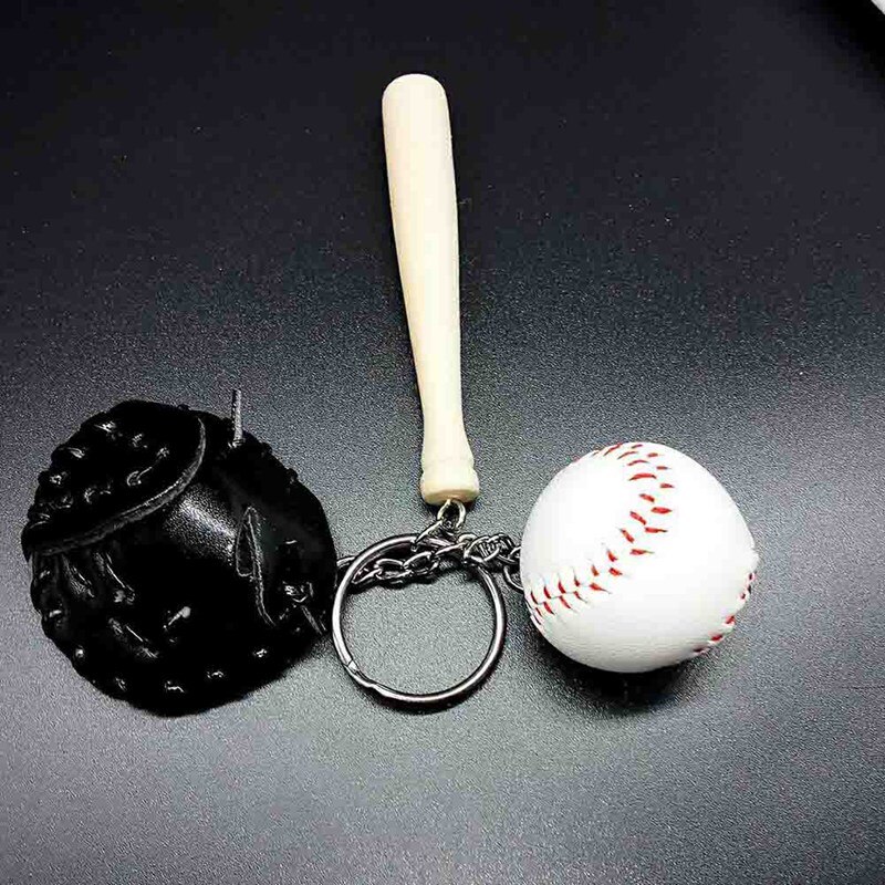 Baseball Mini Handmade Souvenir Cute Base Ball Key-chain Key Sports Chain Bike Keyring Novelty