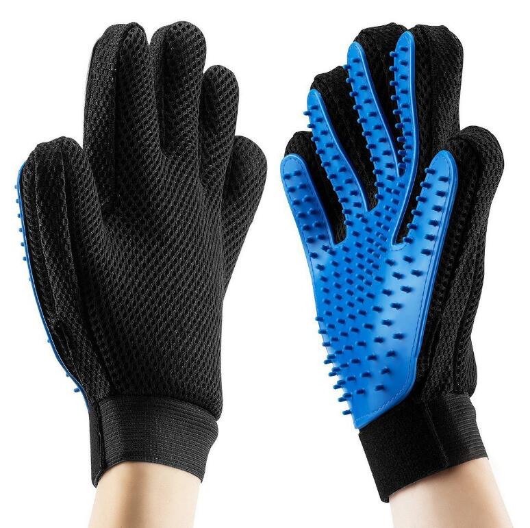 1 Stück Körperpflege Haustier Handschuhe Silikon Massage Bürste Handschuh Kämmen mit Hund und Katze Haar Silikon Haustier Lieferungen