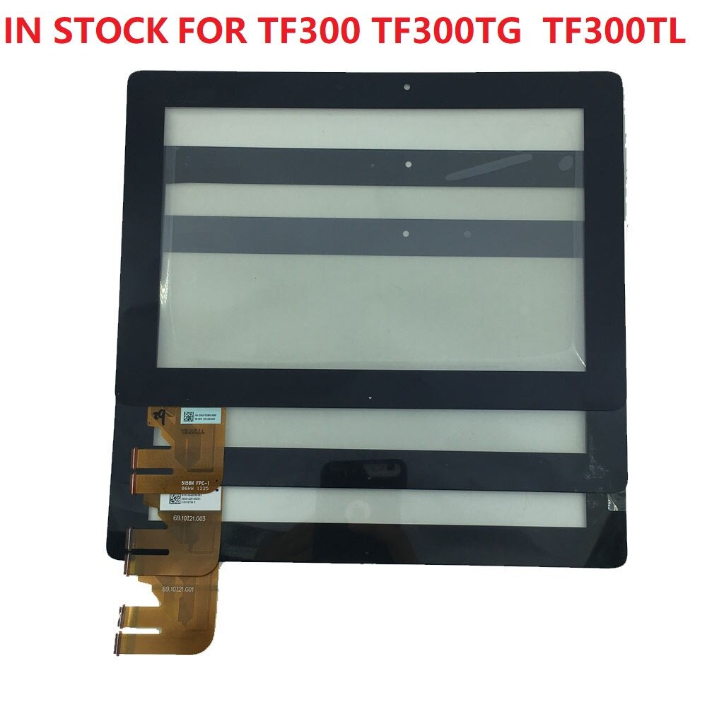 Panel táctil para Asus Transformer Pad TF300T TF300 TF300TG TF300TL, repuesto de pantalla frontal exterior, cristal del Sensor digitalizador, 10,1&quot;