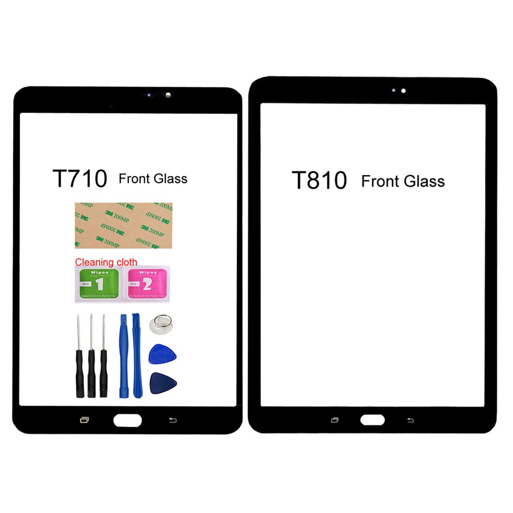 For Samsung Galaxy Tab S2 8.0 T710 9.7 T810 (No LCD Touch Screen) Front Glass Screen Panel Assembly Parts