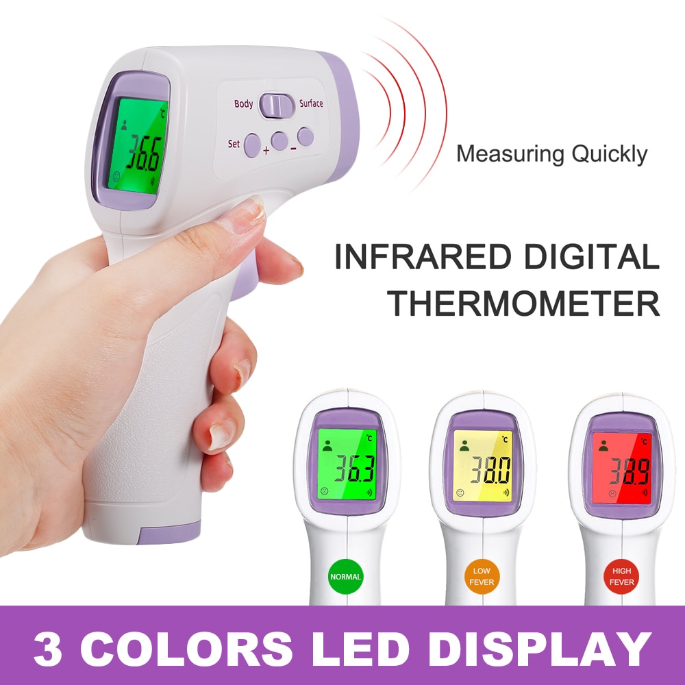 Forehead Thermometer For Adults Kids Non Contact Infrared Digital Thermometer Touchless Baby Thermometer Accurate Reading With Large Display Memory Function (White - View #7