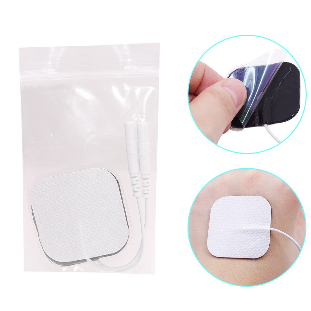 4 Stks/partij 4*4 Cm Electrodos Elektrode Massage Pads Voor Digitale Tientallen Acupunctuur Apparaat Body Massager Therapie Machine Gel pad