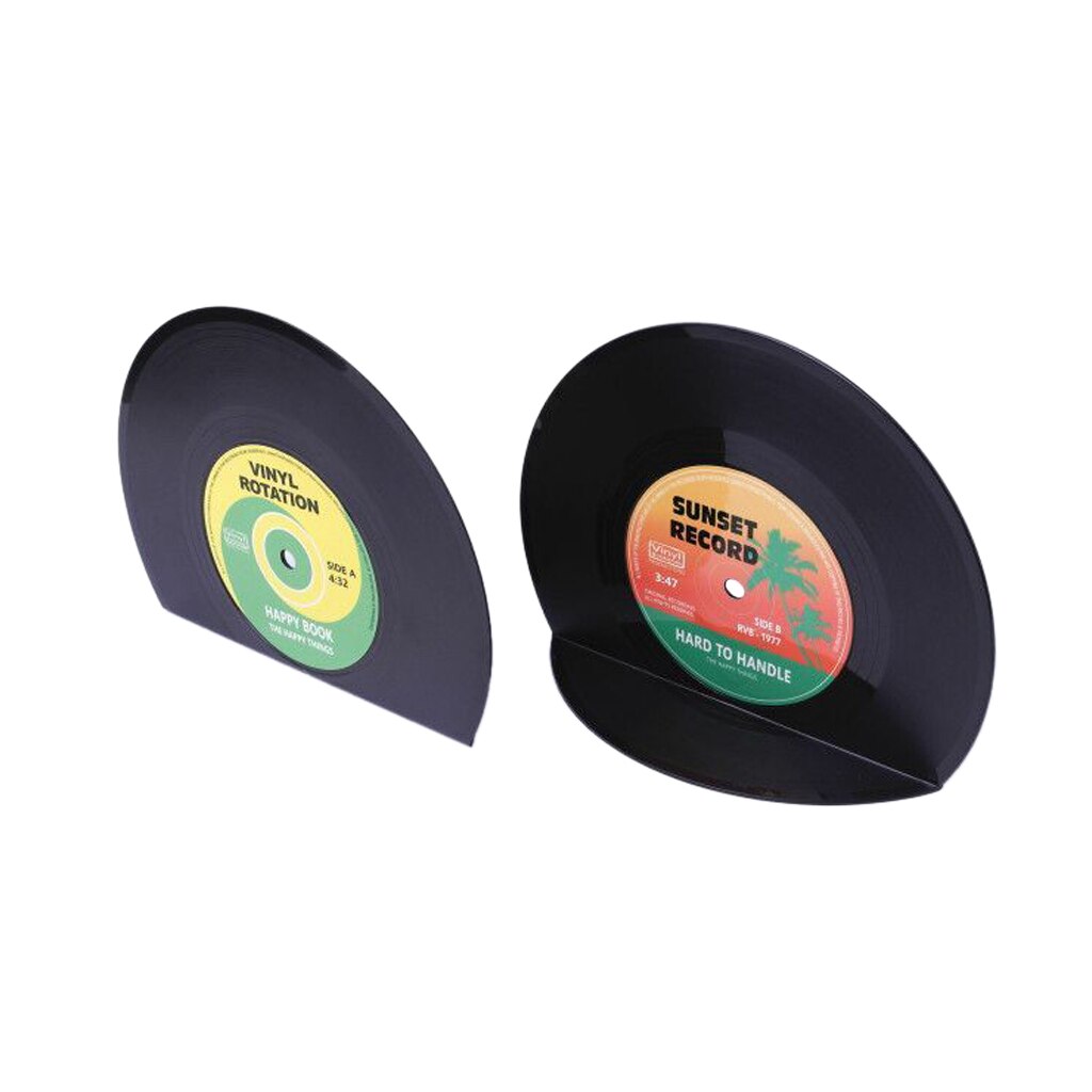 Vintage vinyl plastic boek cd boekensteunen mini boekenplank