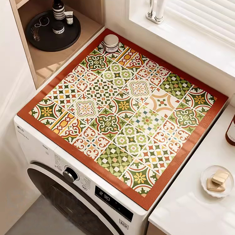 Alfombra de cocina, almohadilla de drenaje para cocina, lavadora, estera antipolvo, cubierta antipolvo para baño, alfombra superior para refrigerador, alfombrilla para mesita de noche