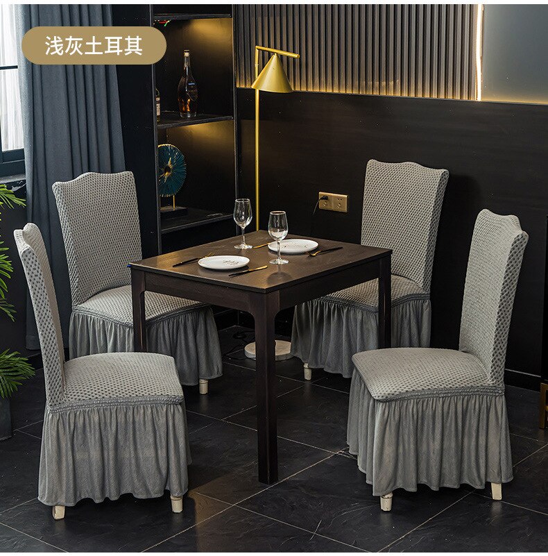 Eetkamerstoel Cover Jacquard Stoel Hoes Case Voor Stoelen Kantoor Bruiloft Eetkamer Spandex Stoel Cover Stretch