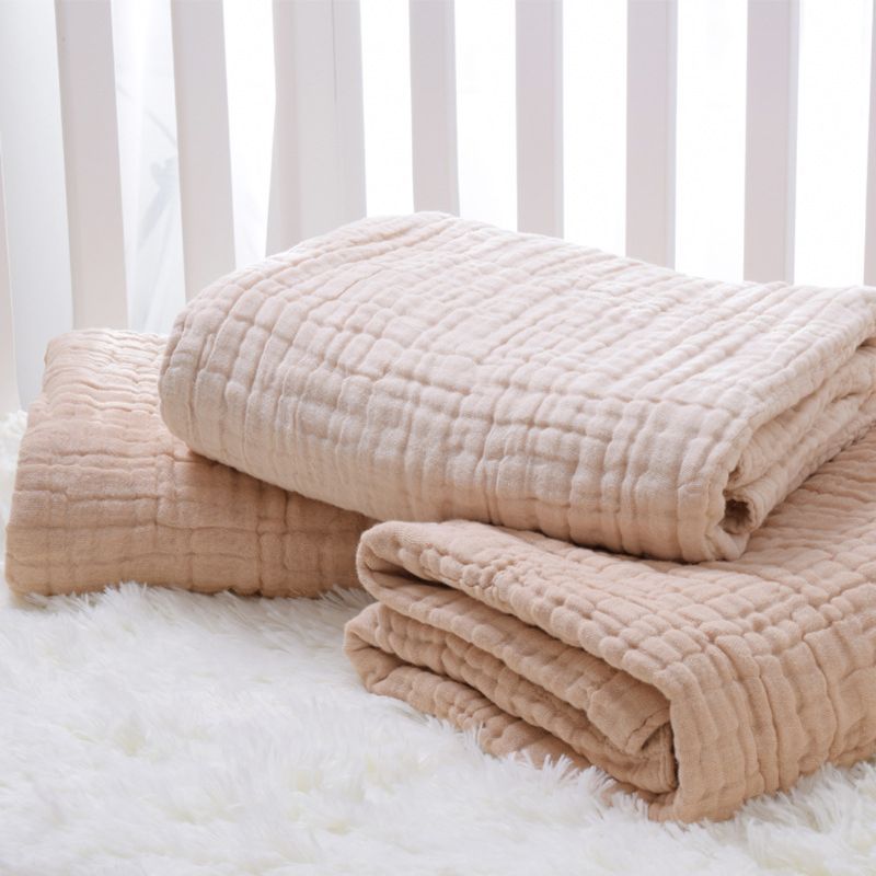 6 lag bomuld baby modtager tæppe spædbarn børn indpakning tæppe sovende varmt dynetæppe muslin