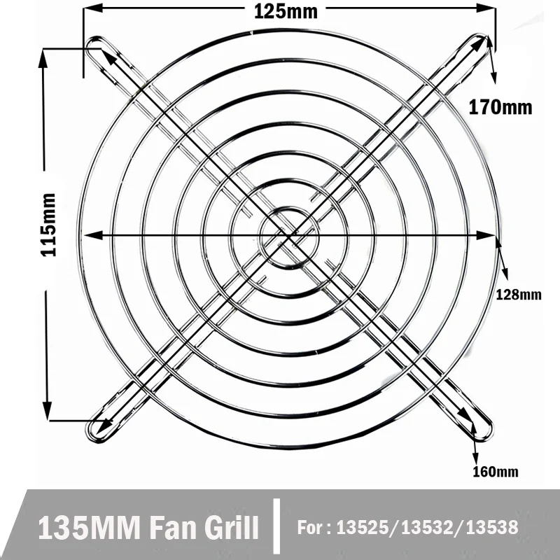 10PCS Cooling Fan Guard Metal Grill Computer Fan Grill Cover 30mm 40mm 50mm 60mm 70mm 80mm 90mm 120mm 135mm 140mm 170mm 200mm: Orange