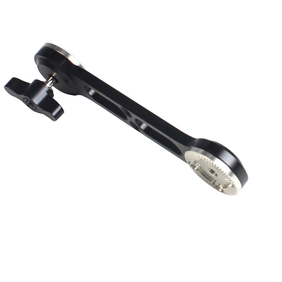 Extensão de braço de extensão arri rosete, extremidade dupla, suporte de braço m6, parafuso de polegar, orifício de 1/4 &quot;para câmera de vídeo dslr, equipamento de montagem no trilho nato