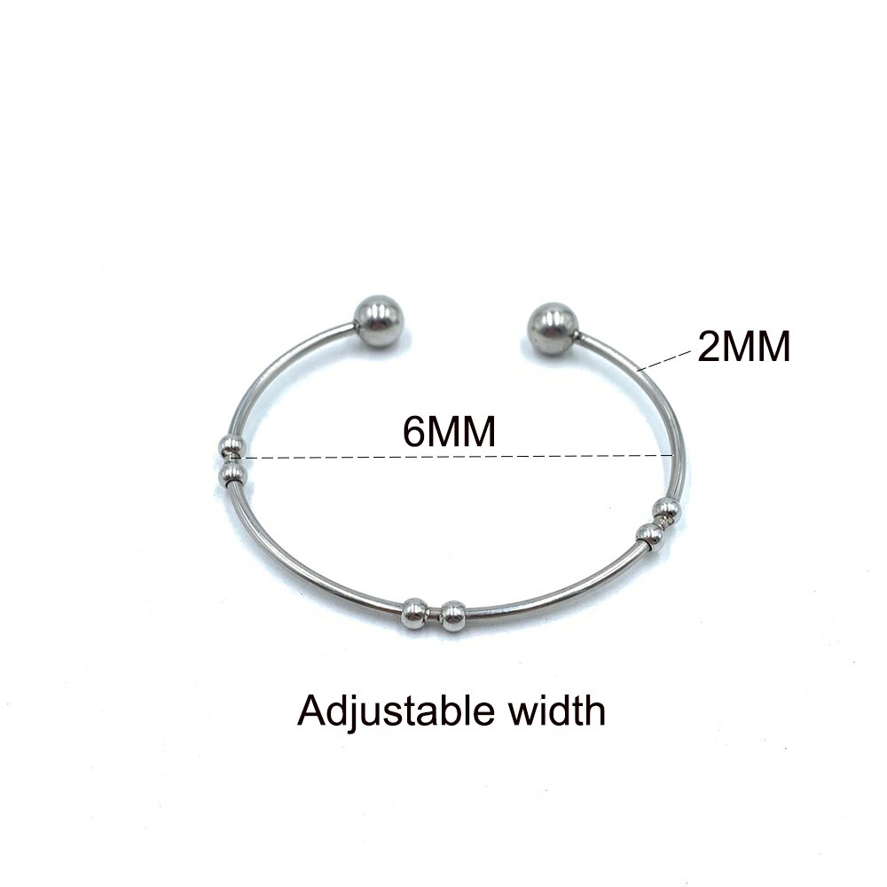 Gepolijst Roestvrij Staal Kralen Armbanden Verstelbare Armband Voor Meisjes Stijl Charme Sieraden: Default Title