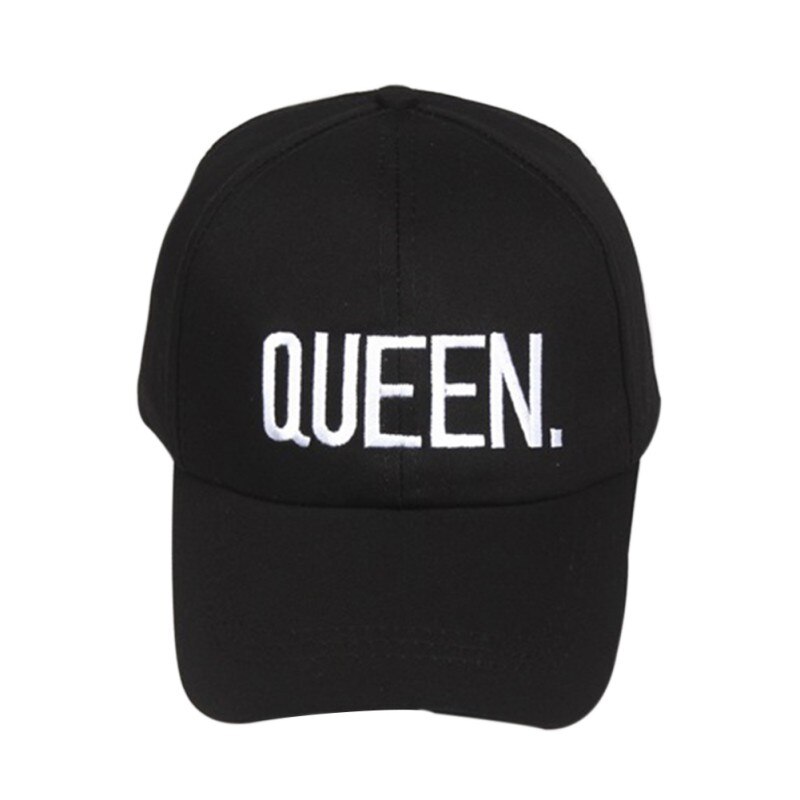 Queen King Angled Brim Embroidered Adjustable Cotton Hats Headwear OutdoorSportswear Accessories for Lovers