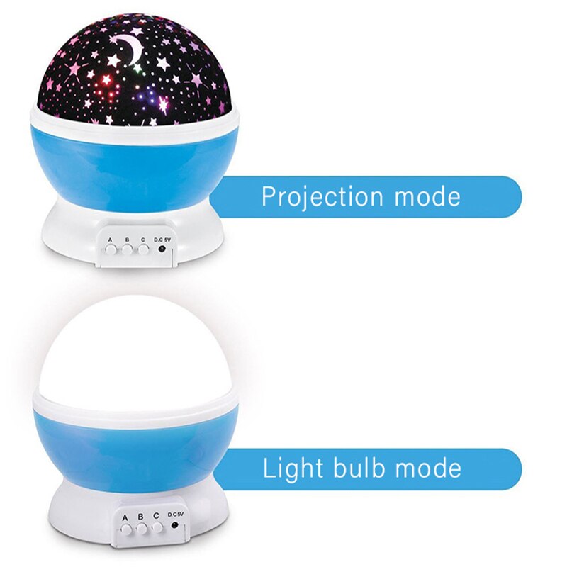 Star Sky Projector Led Galaxy Nachtlampje Sterrenhemel Verlichting Roterende Ster Maan Nacht Lamp Batterij Decoratie Voor Thuis Baby