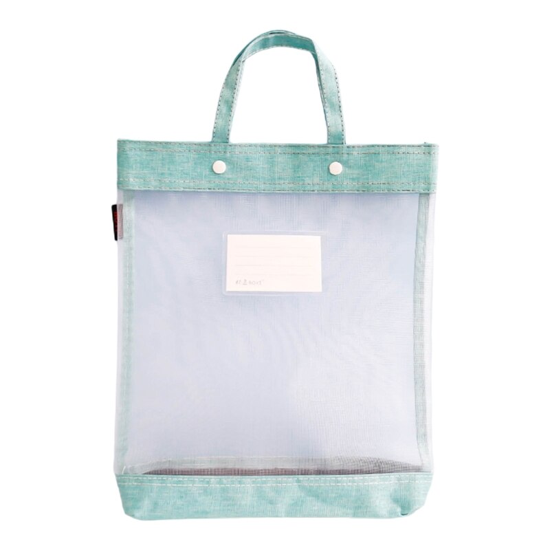 Transparent portatif En Nylon École Fourre-Tout Document Porte-Fichiers Étudiant Classification Idéologique Snap Sac De Rangement: LG