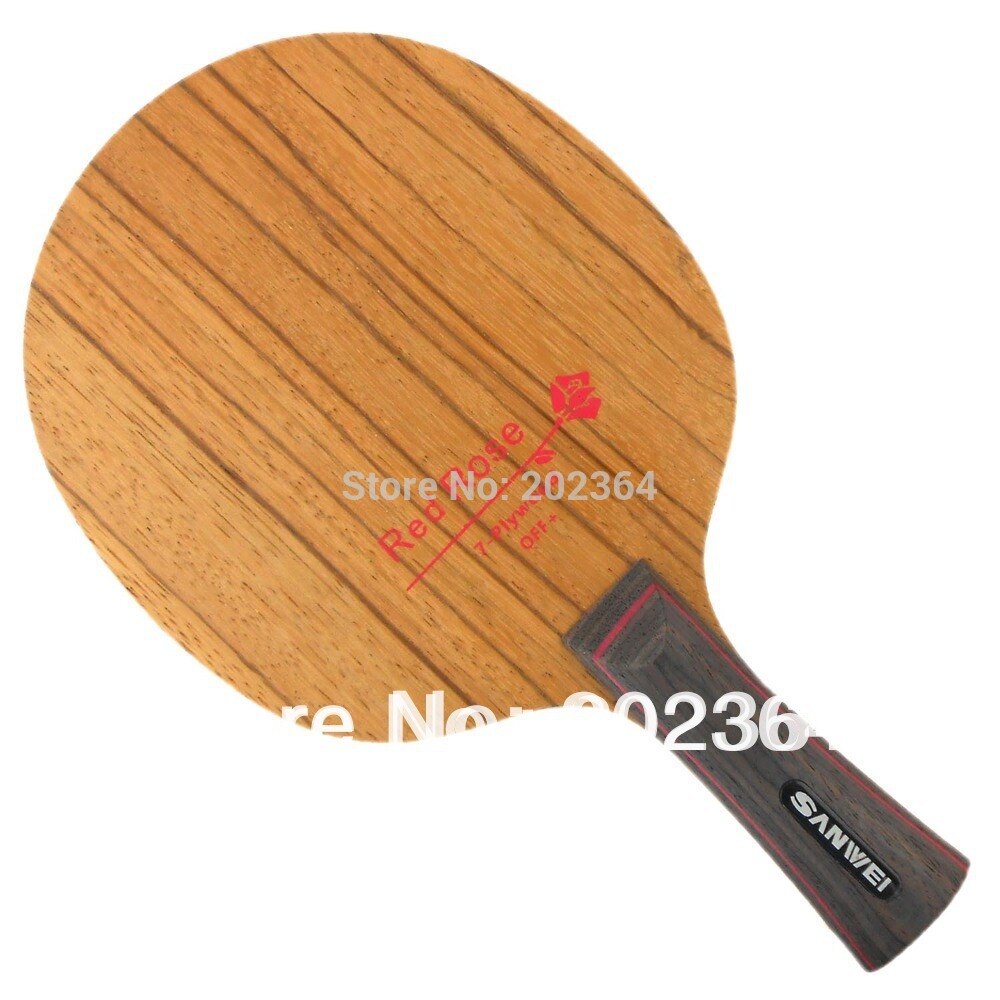 Sanwei H6 (H-6, H 6) Red Rosewood (7-madeira Compensada) Ataque + Loop OFF + Ténis de Mesa Lâmina para Raquete de Pingue-pongue