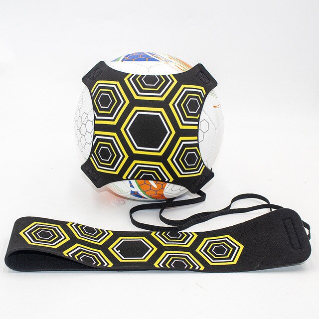 Soccer Football Ball Kick Solo Trainer Juggle Bags Practice Training Equipment Children Auxiliary Circling Waist Belt: Yellow