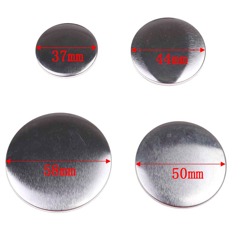 10 stuks metalen doe-het-zelf knutselmaterialen, plastic metalen blanco badgespeld knooponderdelen, benodigdheden voor kleding badgeknopenmaker 37-58mm