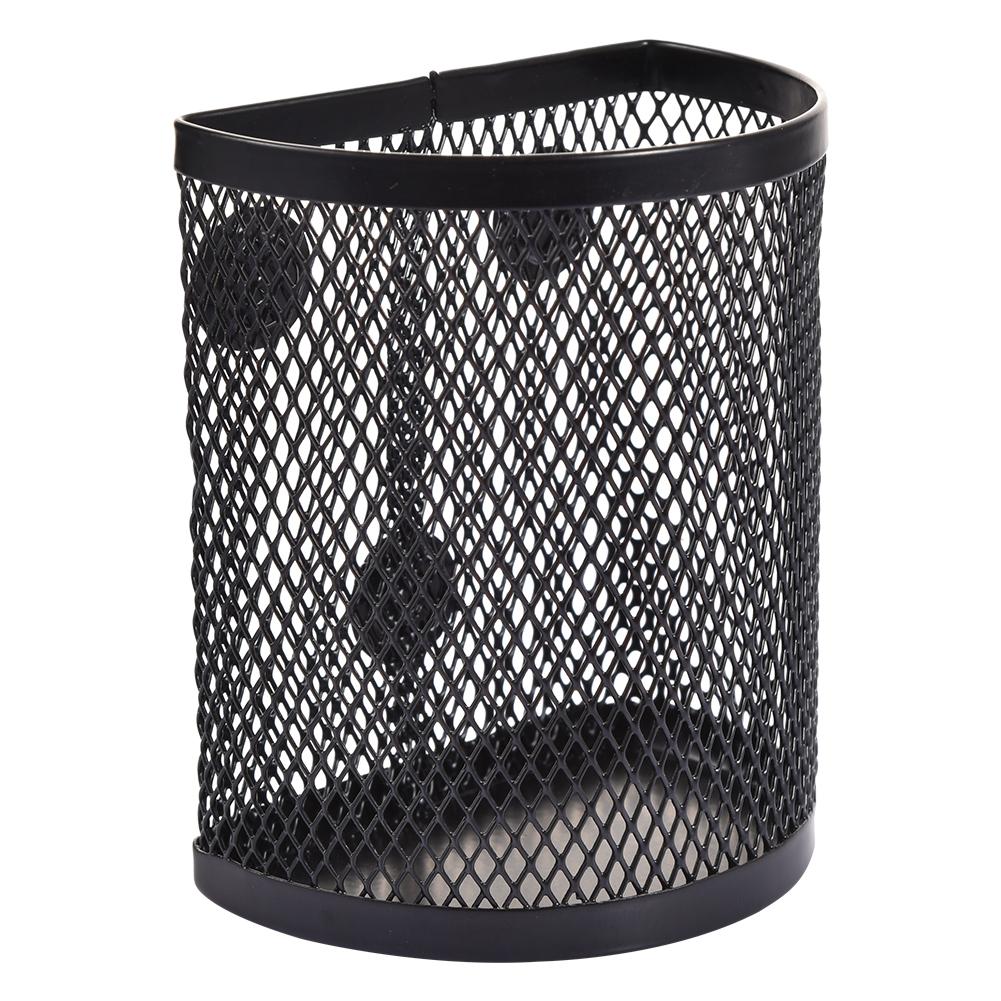Metal Wire Mesh Magnetic Basket Pen Holder Storage Box Pen Pencil Organizer For Whiteboard Refrigerator Locker Accessories: Black
