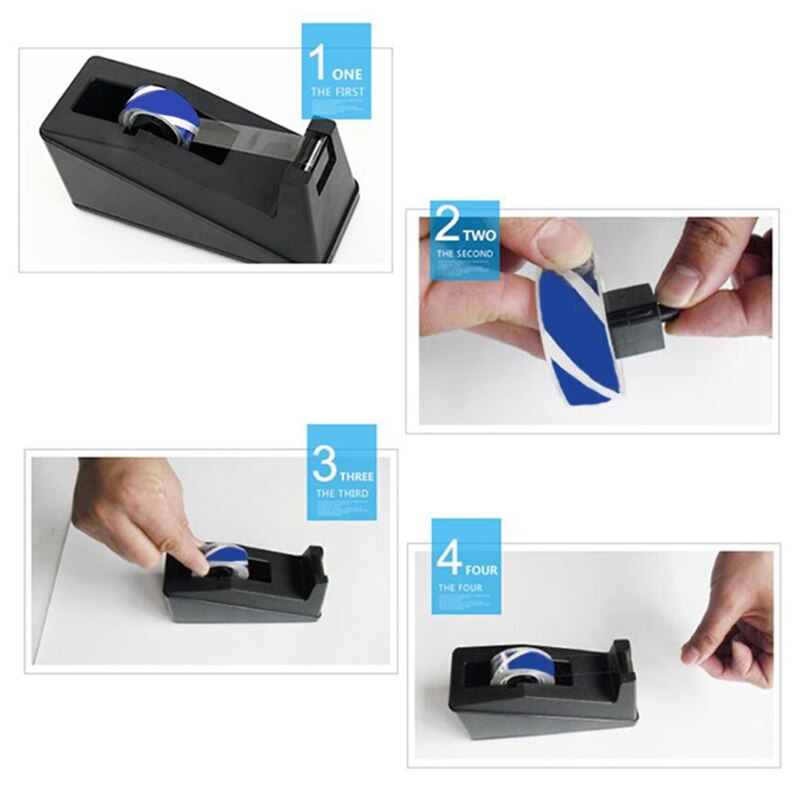 Desktop Adhesive Tape Dispenser Sealing Tape Cutter Table Base Stand Holder Office School Supplies