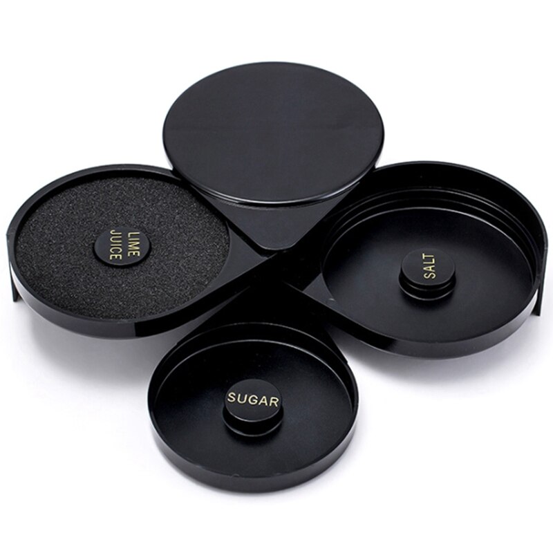 Bar Utensils Bartending Tools Three-Layer Salt-Side Box Sugar-Side Box Margarita Cocktail Box Bar Salt-Side Box