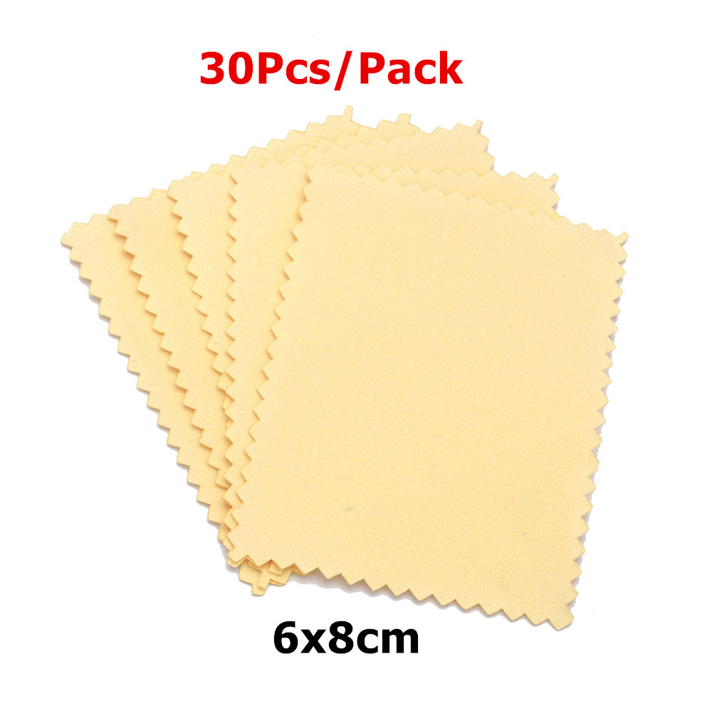 60mm 80mm 100mm Schmuck Poliertuch Doppelseitiges Reinigungstuch für Gold Silber Schmuck Werkzeuge 10-30Stk: Hellgrün