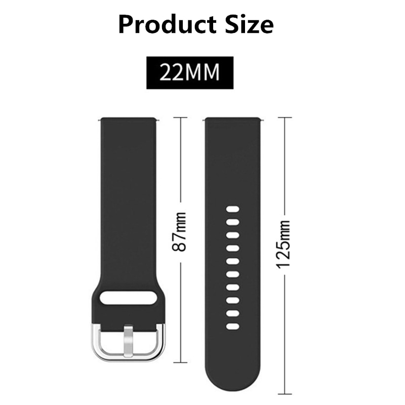 22mm Sport Silicone Smartwatch Strap Portable Installation Smart Watch Strap For T68 Smart Watch