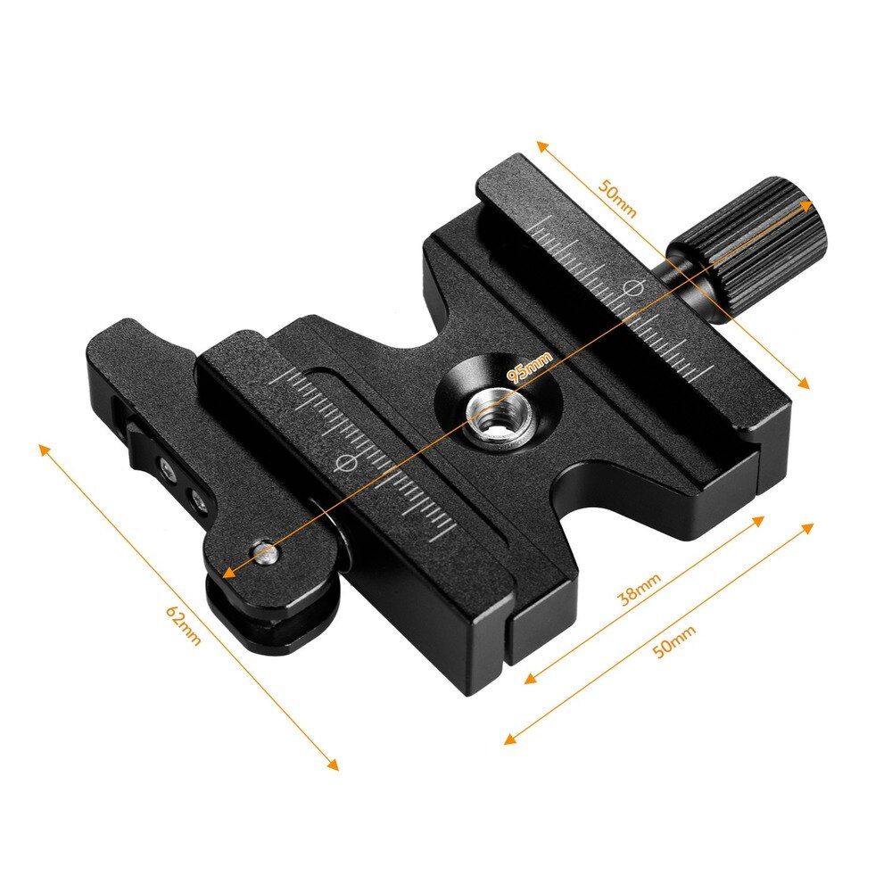 Camera Quick Release Clamp Aluminum Alloy Screw Knob Clamp with Lever for AS Quick Release Plate