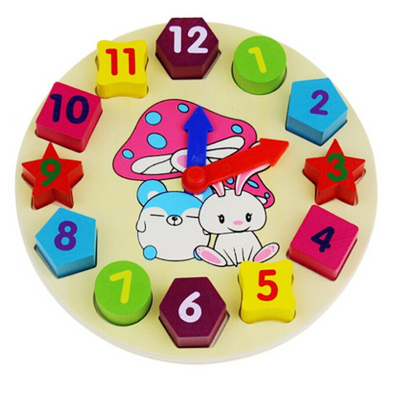 Uddannelse tid træ spil ur legetøj børn lærer undervisning digital geometri vækkeur fødselsdag til børn: Default Title