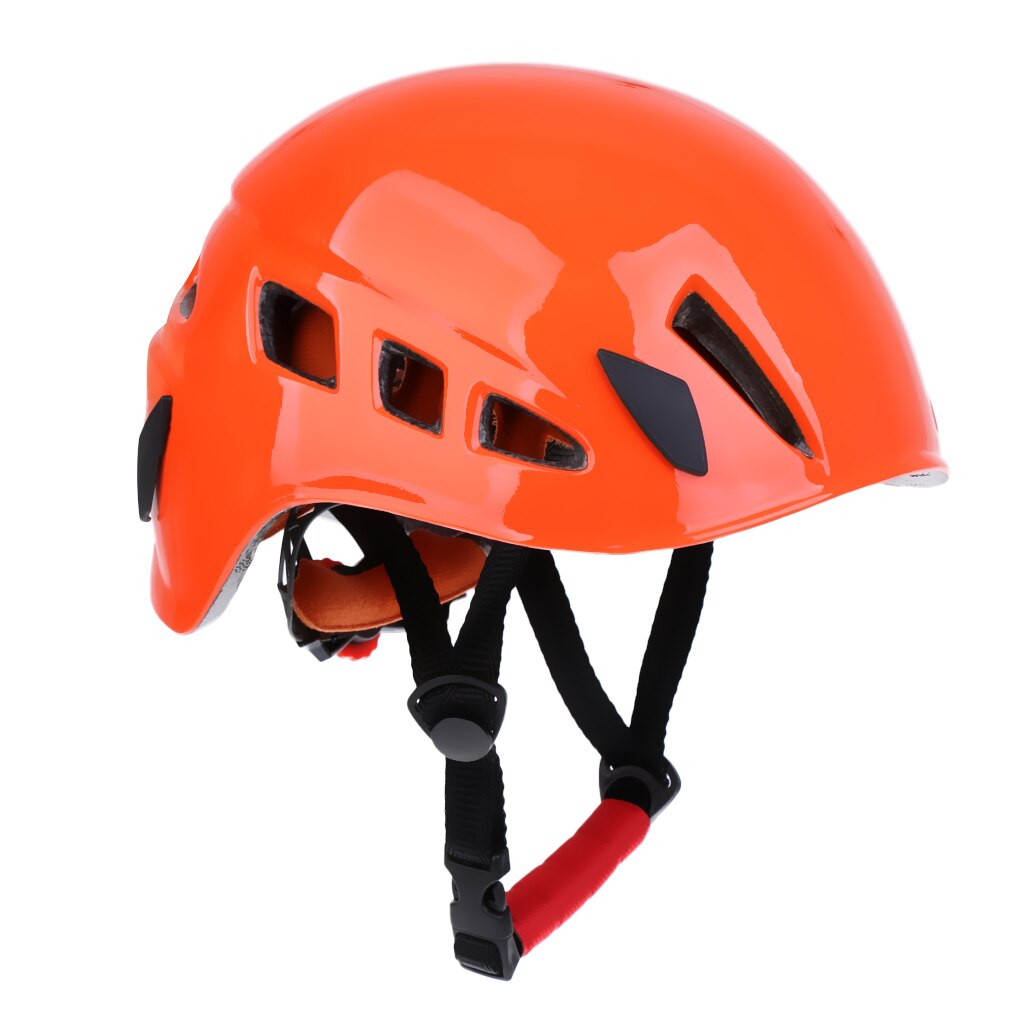 Lightweight Outdoor Rock Climbing Fall Head Protection 58-62cm: Orange