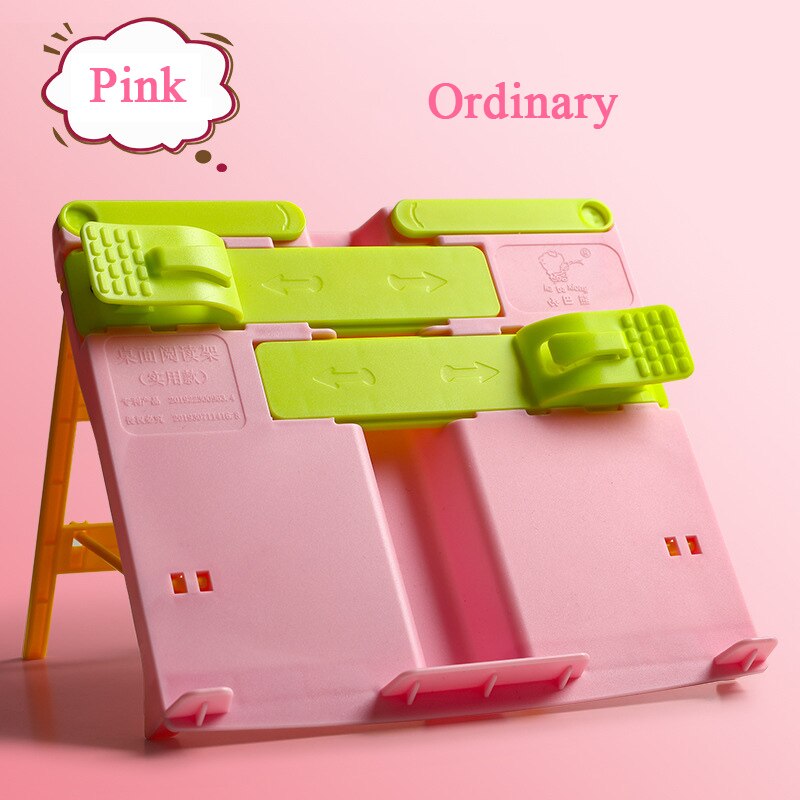 Book Stand Holder Portable Foldable Bookends Bookstand Reading Support For Student Children Writing Bracket Office Accessories: Color 7