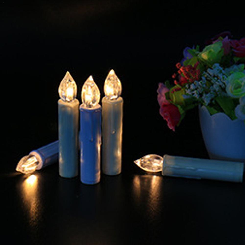 10 stk led batteri lys trådløs fjernkontroll betjent lys for hallowmas juletrefest bryllup dekorative lys