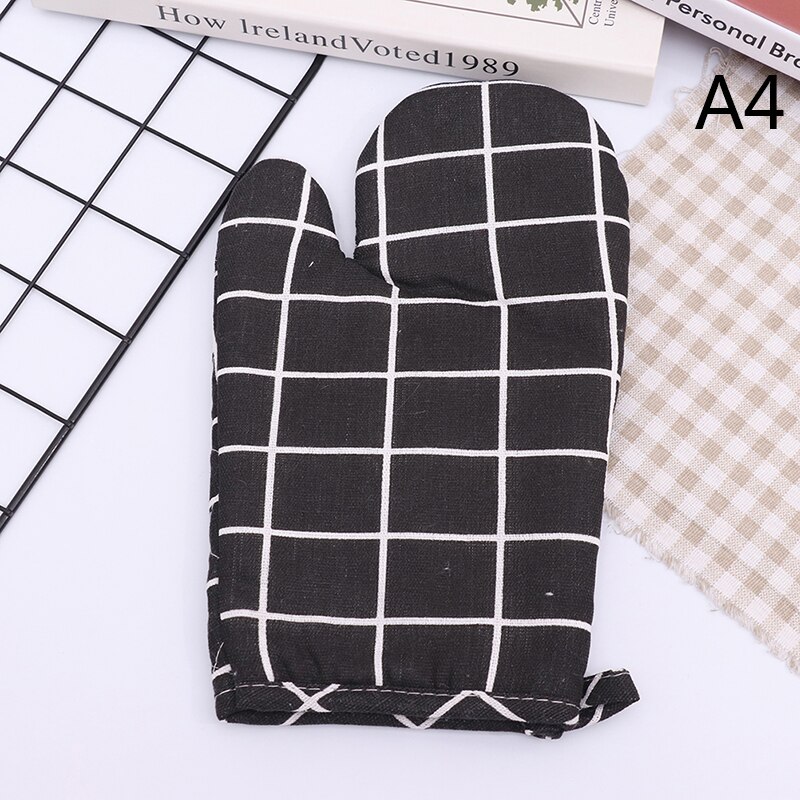 Gants de cuisine antidérapants en coton, à la , pour four à micro-ondes: A4