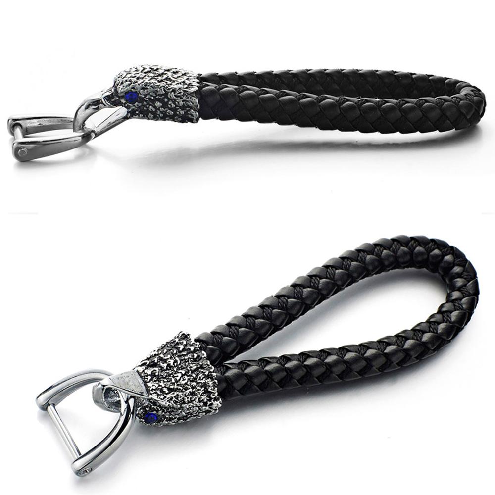 Biltilbehør læder metal nøglering nøglering nøglering ørn form til citroen mazda opel astra volvo fiat kia bil styling