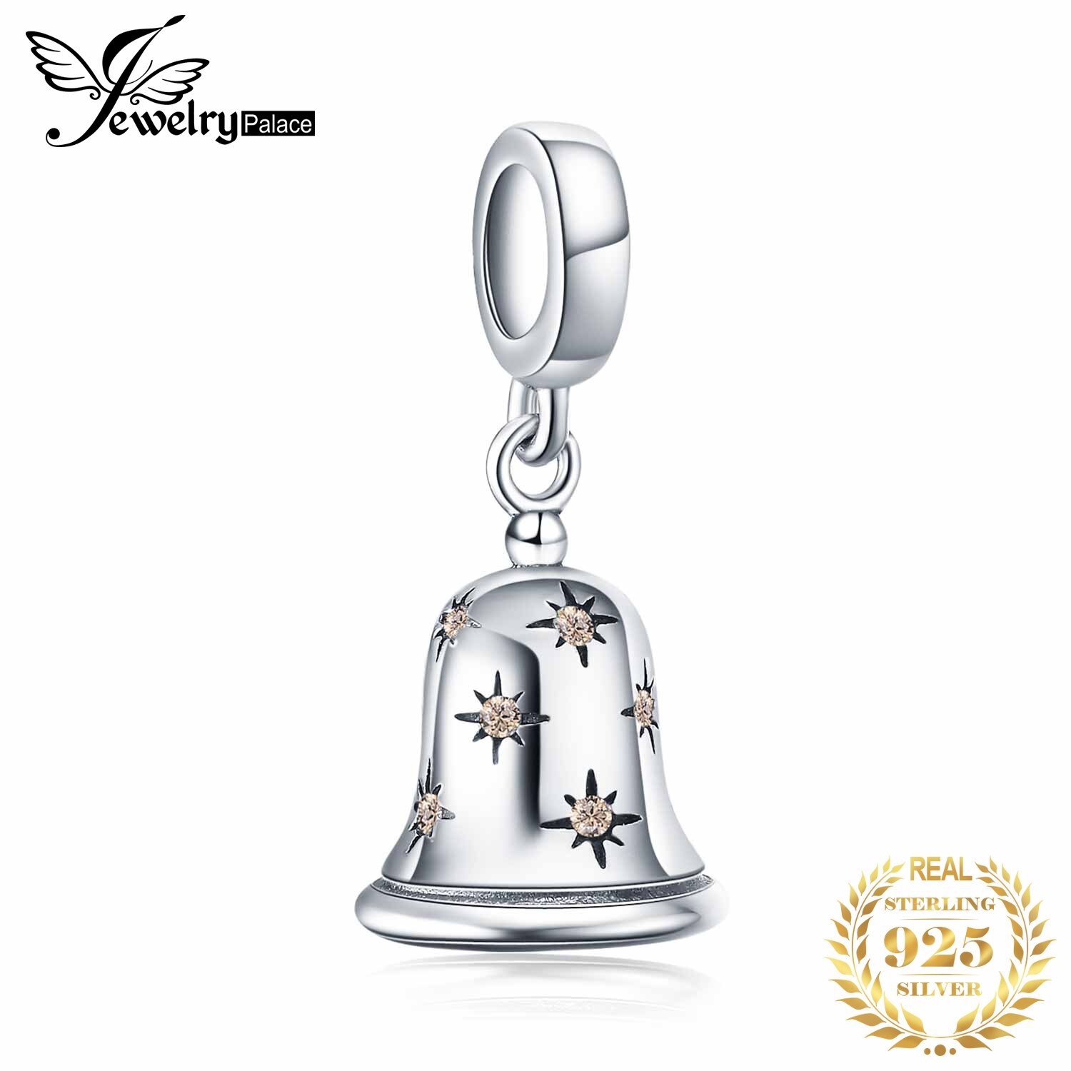 JewelryPalace Jingle Bell 925 Sterling Silver Beads Charms Silver 925 Original For Bracelet Silver 925 original Jewelry Making