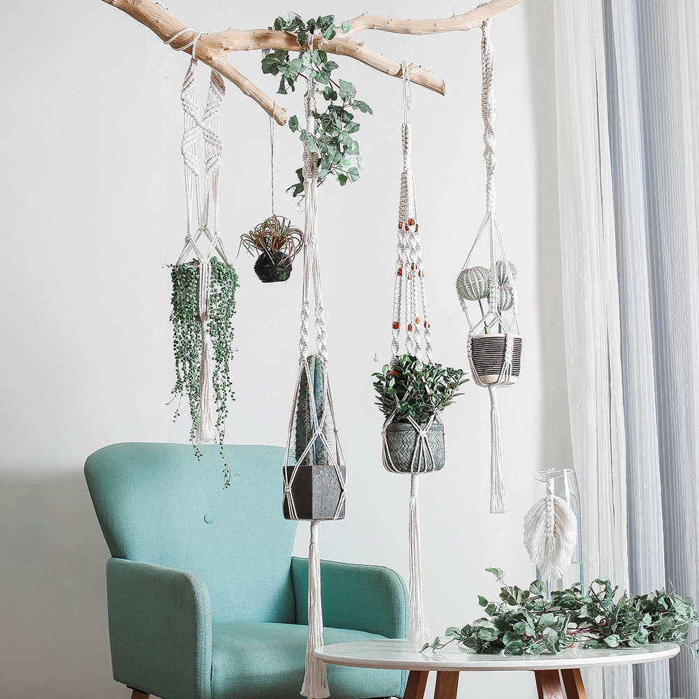 boho macrame wall hanging planter tapestry plant wall hanging room decoration wall art room decor farmhouse decor