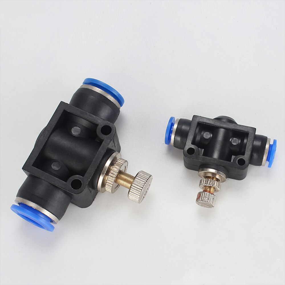 SA-conector rápido neumático de 4mm, 6mm, 8mm, 10mm, 12mm, manguera de flujo de gas, Conector de válvula de regulación manual, controlador de velocidad del aire