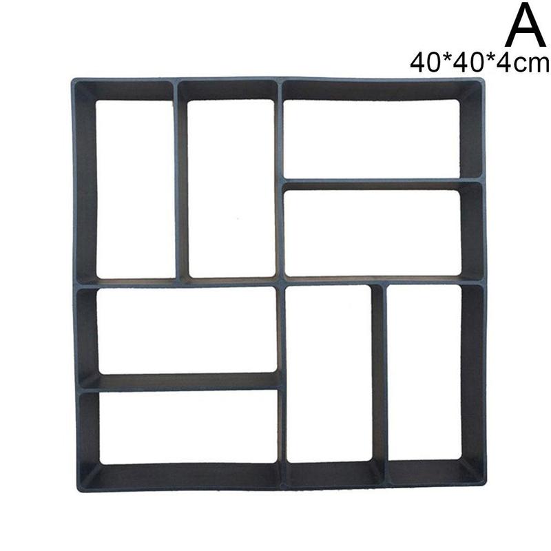 Concrete Molds Pave Garden ReusableDIY Plastic Paths Maker Concrete Stepping Stone Cement Mould Brick Molds Garden Stone Road: A