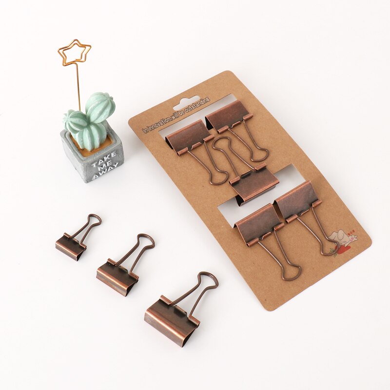 Bronze Retro Clip Multifunctional Dovetail Clip Office Paper Clip Clips Binder Clips Binders Office Accessories Material Oficina