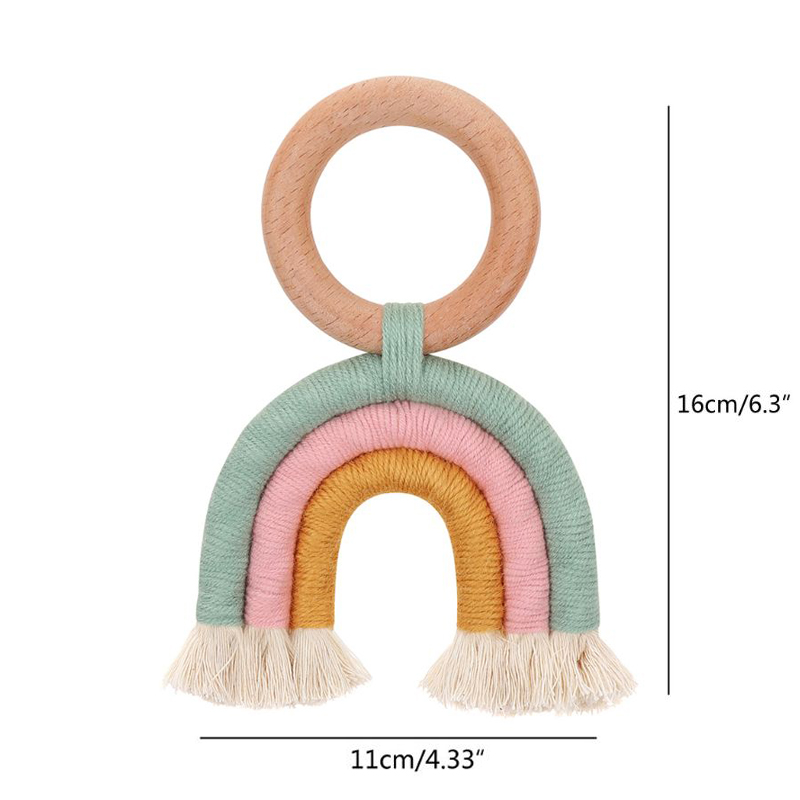 Regnbue veggheng fargerik håndlaget veving ornament hjemmedekorasjon tilbehør til soverommet barnehage baby barnerom