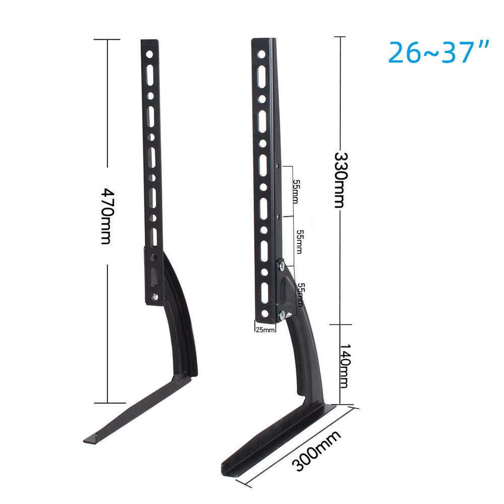 Height Adjustable Stable Stand Base Universal Table Top Flat TV Iron Stand Legs For Most 26-65" LED LCD Flat Screen TV: Default Title