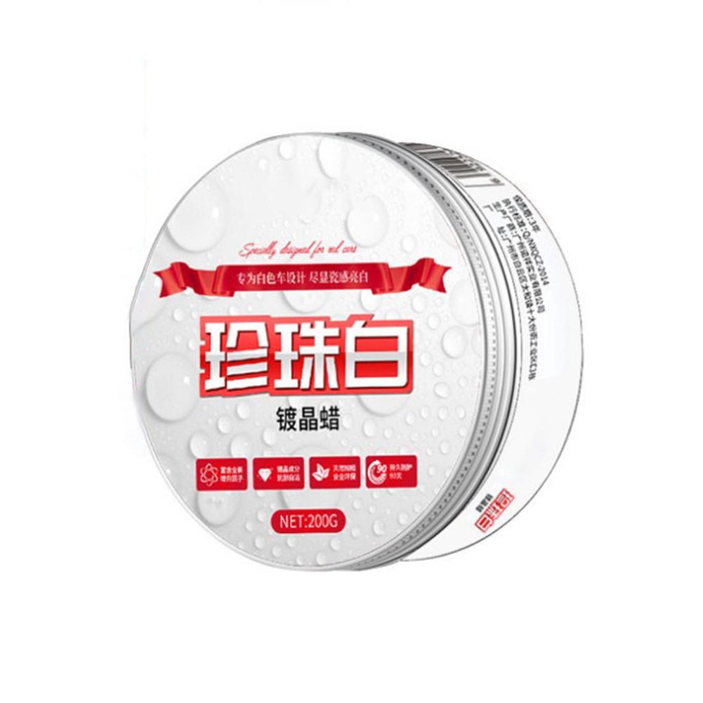Pintura de cera blanca para el cuidado del coche, reparador para arañazos, resistente al agua, decoración para coche, cera dura de cristal, elimina arañazos