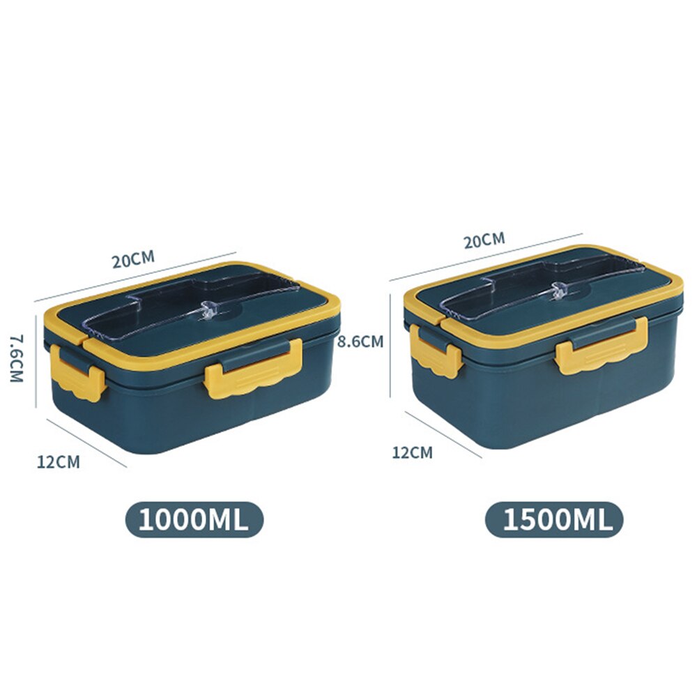 Bento Box Japanese Style Student Food Container Wheat Straw Material Leak-Proof Portable Square Lunch Box With Compartment