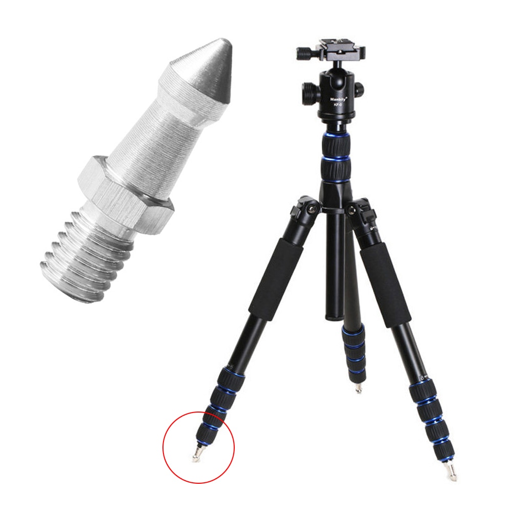 3/8 pigge rustfrit stål holdbart udskiftning foto diy mount stativ fod studie tilbehør kamera tråd fotografering stand