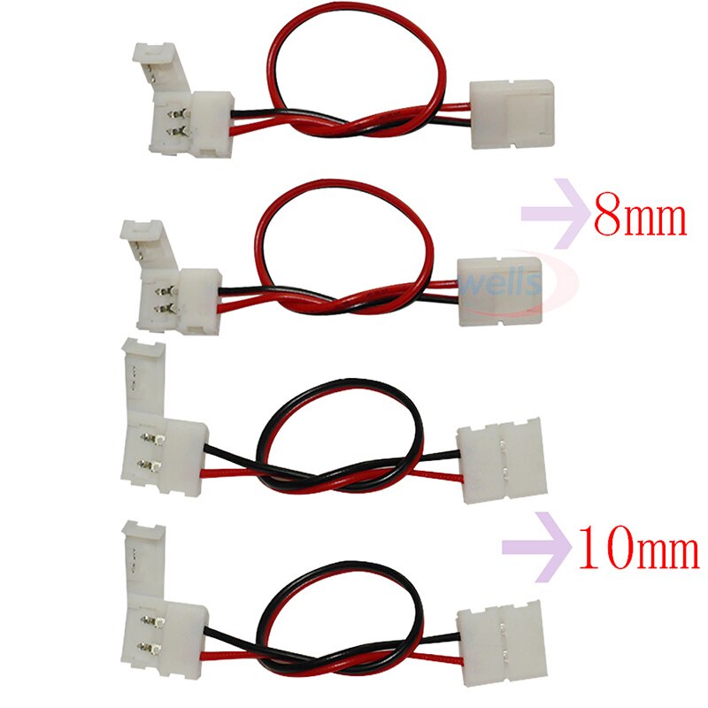 5 Pcs 2pin 3pin 4pin 5pin 6pin Lassen Gratis Connector Dubbele Clip Connector Kabel Voor 3528 5050 Rgb Rgbw Rgbww led Strip