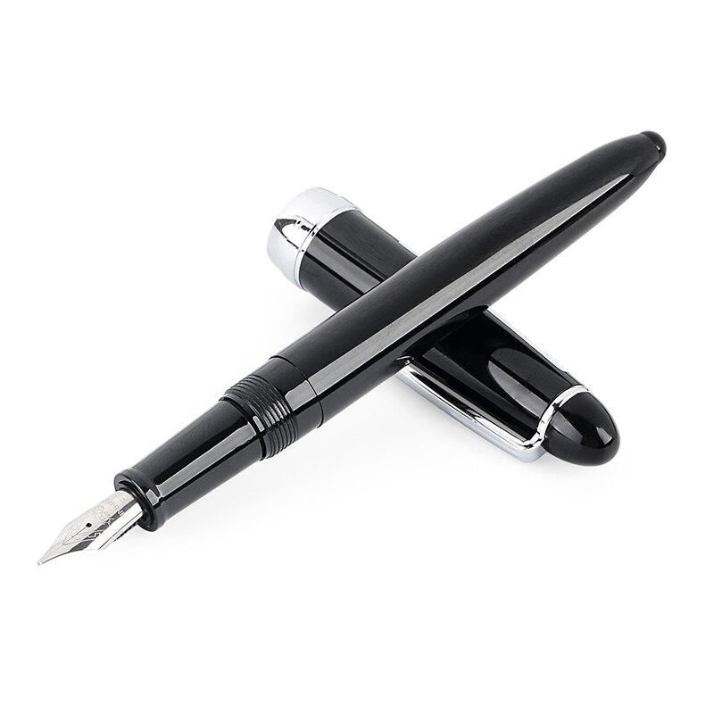 Jinhao 992 stylo plume en plastique Irautita spirale ronde transparente école étudiant bureau papeterie stylos à encre de: Black