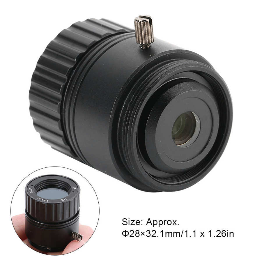 Lente de visión de larga distancia fija CCTV 16mm 5MP montaje CS de alta definición para cámara de seguridad lente fija