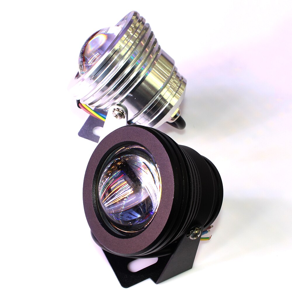 10w dc12v led onderwaterverlichting fonteinlamp led zwembad vijververlichting waterdicht  ip68 bolle glazen rood groen blauw warm wit rgb