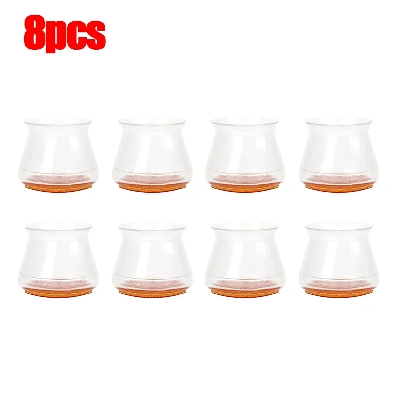 4/16Stck Möbel Bein Fuß Schutz transparent Tisch und Stuhl Fuß Abdeckung Silikon Tragen-beständig Kappe Lärm reduktion: Schwarz & Weiß / 1 Stück
