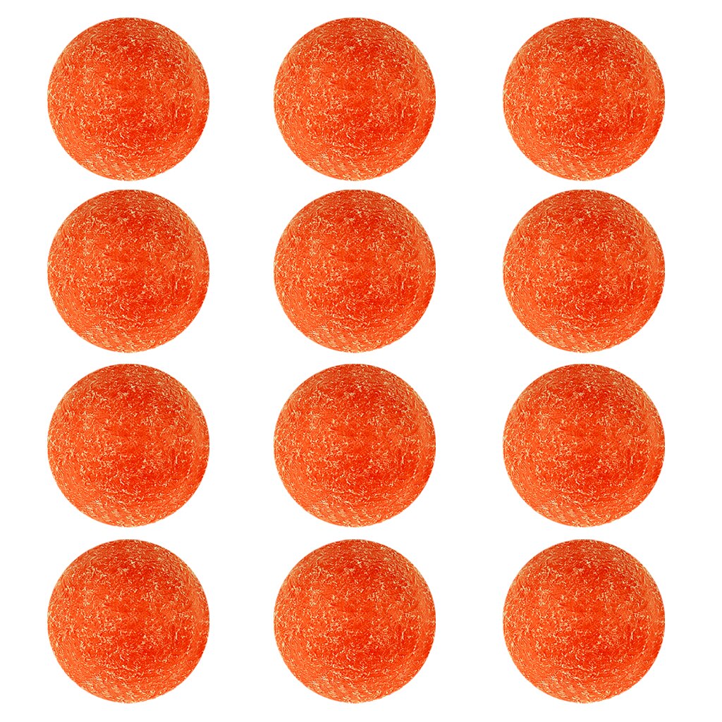 Turnering orange mat bordfodboldkugler 36mm reguleringsstørrelse, sæt  of 12