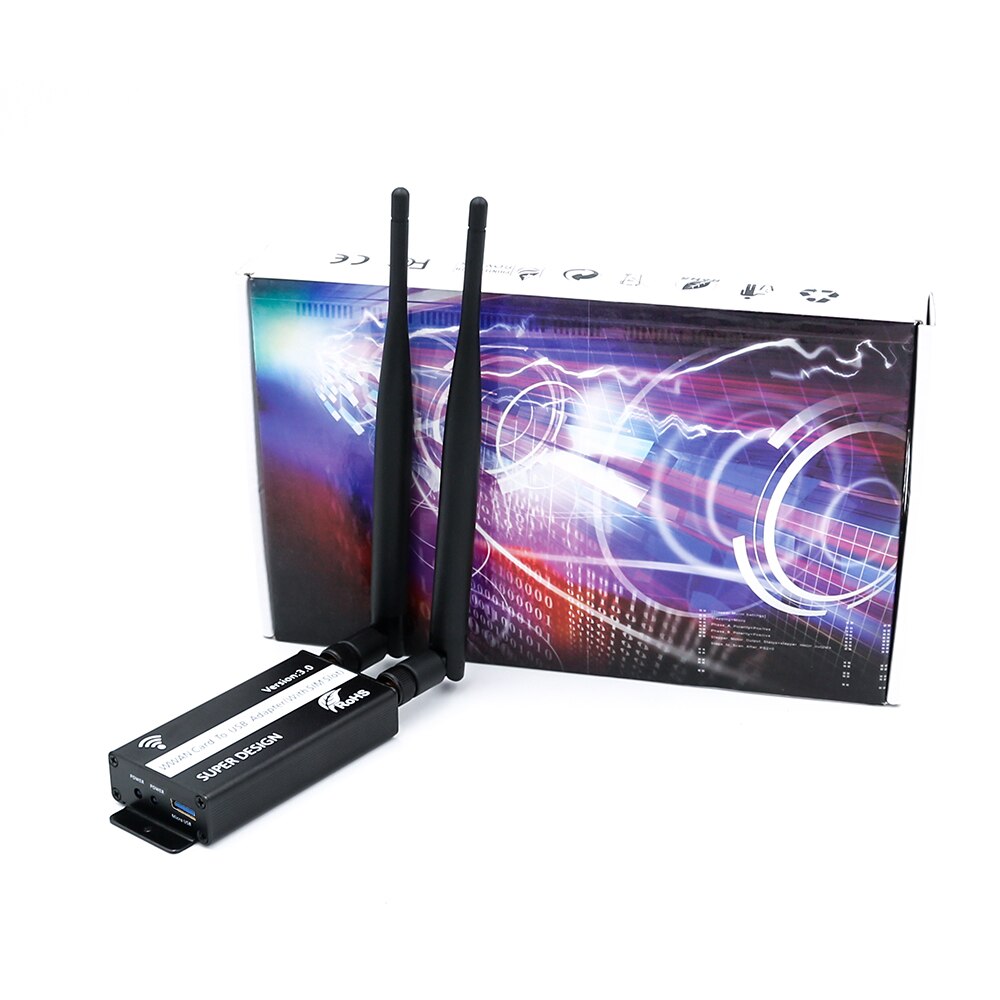 External Network Card NGFF (M.2) to USB 3.0 Wireless Wifi Adapter with SIM Card Slot for WWAN/LTE/4G Module